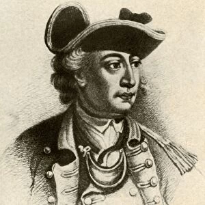 General John Sullivan, in cocked hat edged with braid and a gorget, c1770, (1937)
