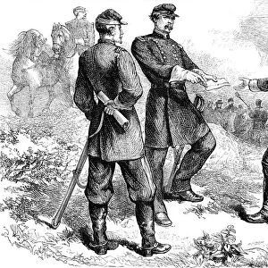 General McClellan at the battle of Antietam, American Civil War, 1862 (c1880)