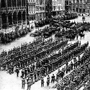 The German army in Brussels, First World War, 1914