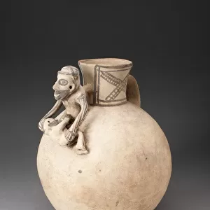 Globular Jar with Modeled Figures in Erotic Scene, A. D. 1000 / 1470. Creator: Unknown
