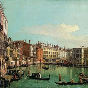 The Grand Canal, Venice, Looking South toward the Rialto Bridge, 1730s. Creator: Canaletto
