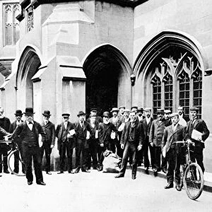 Group of Vote Office messengers, Houses of Parliament, Westminster, London, c1905