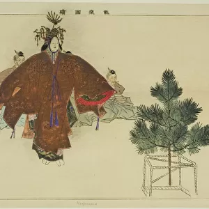 Hagoromo, from the series "Pictures of No Performances (Nogaku Zue)", 1898. Creator: Kogyo Tsukioka. Hagoromo, from the series "Pictures of No Performances (Nogaku Zue)", 1898. Creator: Kogyo Tsukioka