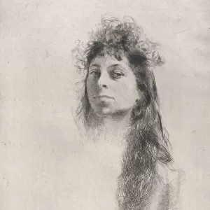 Head of a Girl with Long Hair, . n. d. n. d Creator: Robert Frederick Blum