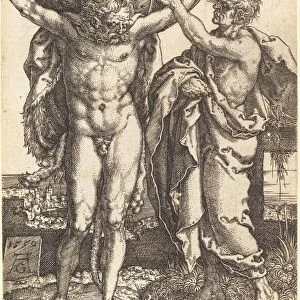 Hercules and Atlas, 1550. Creator: Heinrich Aldegrever