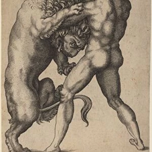 Hercules and the Nemean Lion, c. 1550. Creator: Unknown
