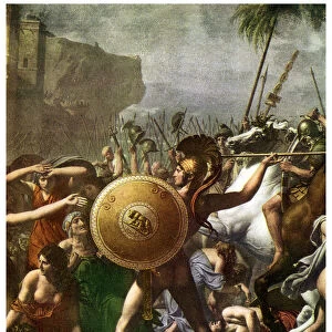 Hero worship: detail from The Intervention of the Sabine Women, 1799 (1956)