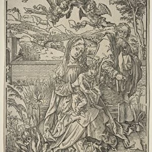 Holy Family with the Three Hares. Creator: Albrecht Dürer (German, 1471-1528)