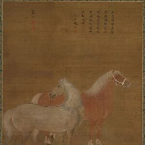 Two Horses, 1644-1911. Creator: Yu Yuan (Chinese, active 1700s), attributed to