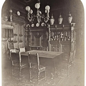The House of Ivan Paskevich at the English Embankment in Petersburg. The dining room, 1860s. Artist: Bianchi, Giovanni (1812-1893)