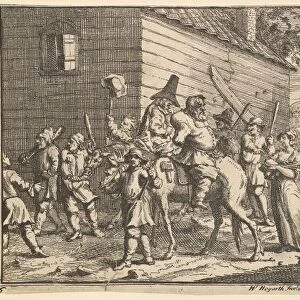 Hudibras and Ralpho Made Prisoners and Carried to the Stocks (Seventeen Small Illustrat