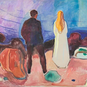 Two Human Beings. The Lonely Ones. Artist: Munch, Edvard (1863-1944)