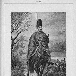 Hussar of the Mariupol Hussar Regiment in 1802-1808, Mid of the 19th cen Artist: Anonymous
