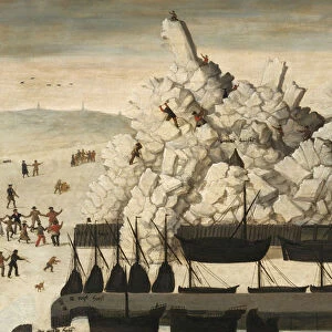 Iceberg on the pier of Delfshaven, 1565