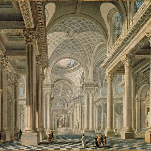 Interior of the L eglise de la Madeleine after the design of the architect Pierre