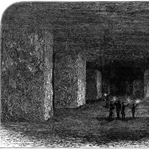 Interior of Marston Salt Mine, Northwich, Cheshire, England, c1880