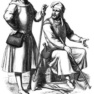 Italian gardener and woodcutter, 15th century (1849)