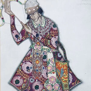 Ivan Tsarevich. Costume design for the ballet The Firebird (L oiseau de feu) by I. Stravinsky, 1910. Artist: Bakst, Leon (1866-1924)