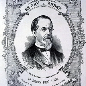 Joaquim Rubio i Ors (1818-1899), Catalan writer and professor proclaimed Mestre in