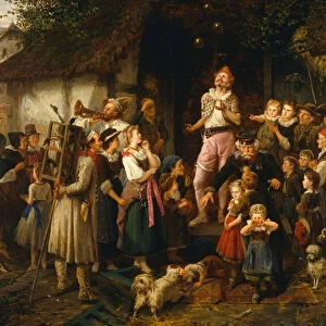 The juggler: a village fair, 1873. Artist: Beinke, Fritz (1842-1907)