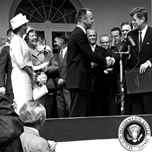 Kennedy and Shepard in Washington D. C. 1961. Creator: NASA