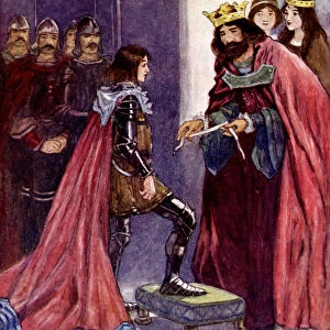 The King made the Black Prince a Knight of the Order of the Garter, 1348, (1905). Artist: As Forrest