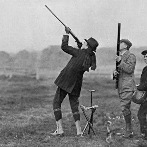 King Manuel II of Portugal shooting at Windsor, Berkshire, 1909