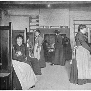 Kitchen in a single womens lodging house, Spitalfields, London, c1903 (1903)