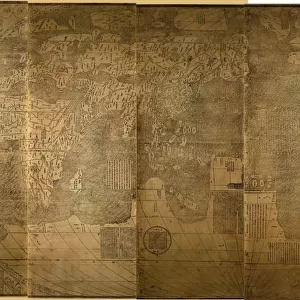 Kunyu Wanguo Quantu (A Map of the Myriad Countries of the World), 1602. Artist: Zhong Wentao (17th century)