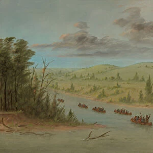 La Salles Party Entering the Mississippi in Canoes. February 6, 1682, 1847 / 1848
