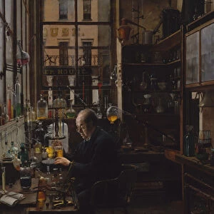 In the Laboratory, ca. 1885-87. Creator: Henry Alexander