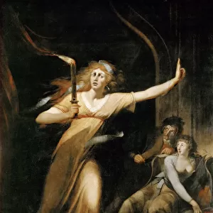 Lady Macbeth Walking in her Sleep. Artist: Fussli (Fuseli), Johann Heinrich (1741-1825)