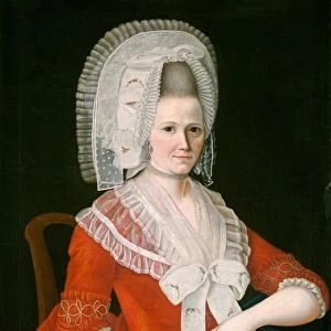Lady Wearing a Large White Cap, c. 1780. Creator: Unknown