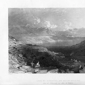 Lake Tiberias, or the Sea of Galilee, Israel, 1841Artist: W Floyd