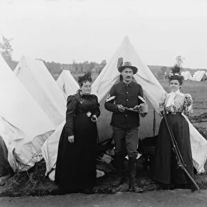 Lamb, Richard and Mrs. Lamb. (Spanish American war camp), between 1890 and 1910. Creator: Unknown