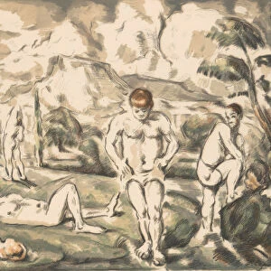 The Large Bathers (Les Baigneurs), ca. 1898. ca. 1898. Creator: Paul Cezanne