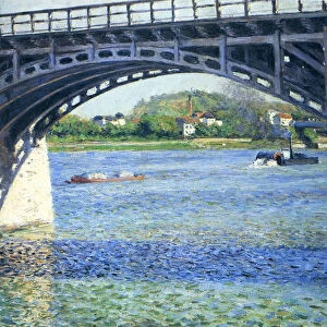 Le Pont d Argenteuil et la Seine, ca. 1883. Artist: Caillebotte, Gustave (1848-1894)