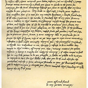 Letter from Queen Mary I to Lord Seymour of Sudeley, 4th June 1547. Artist: Queen Mary I