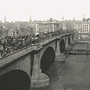 London Bridge looking North, 1895. Creator: London Stereoscopic & Photographic Co