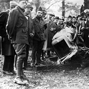 Louis Zborowskis Mercedes after his fatal crash at Monza, Italy, 1924. Creator: Unknown