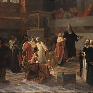 Ludovico il Moro visiting Leonardo da Vinci in the Refectory of the Santa Maria delle