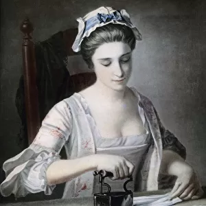 A maid ironing, 18th century. Artist: George Morland