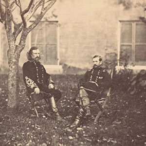 Major General Pleasanton and General Custer, 1863. Creator: Tim O Sullivan