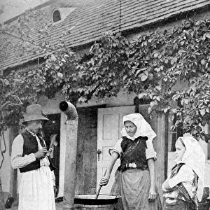 Making jelly in Czinkota, Hungary, 1922. Artist: AW Cutler