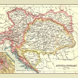 Map of Austria-Hungary, 1902. Creator: Unknown