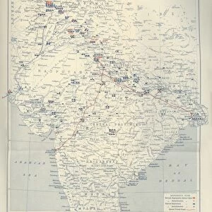 Map of Northern India, 1901. Creator: John Bartholomew