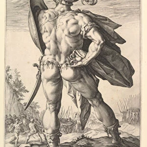 Marcus Valerius, from the series The Roman Heroes, 1586. Creator: Hendrik Goltzius