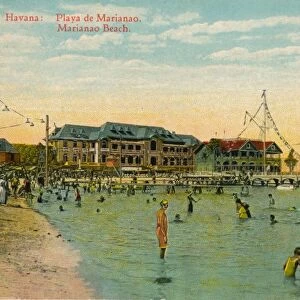 Marianao Bathing Beach, Havana, Cuba, c1910