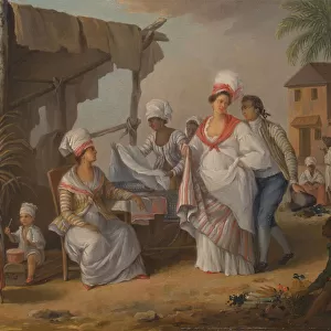 Market Day, Roseau, Dominica, ca. 1780. Creator: Agostino Brunias