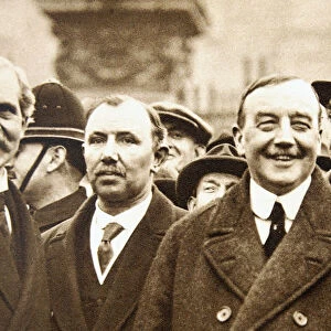 Members of Britains first Labour Government, after leaving Buckingham Palace, London, 1924